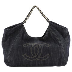 Chanel Coco Cabas Denim Groß