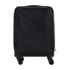 Chanel Coco Case Rolling Trolley Chevron Caviar