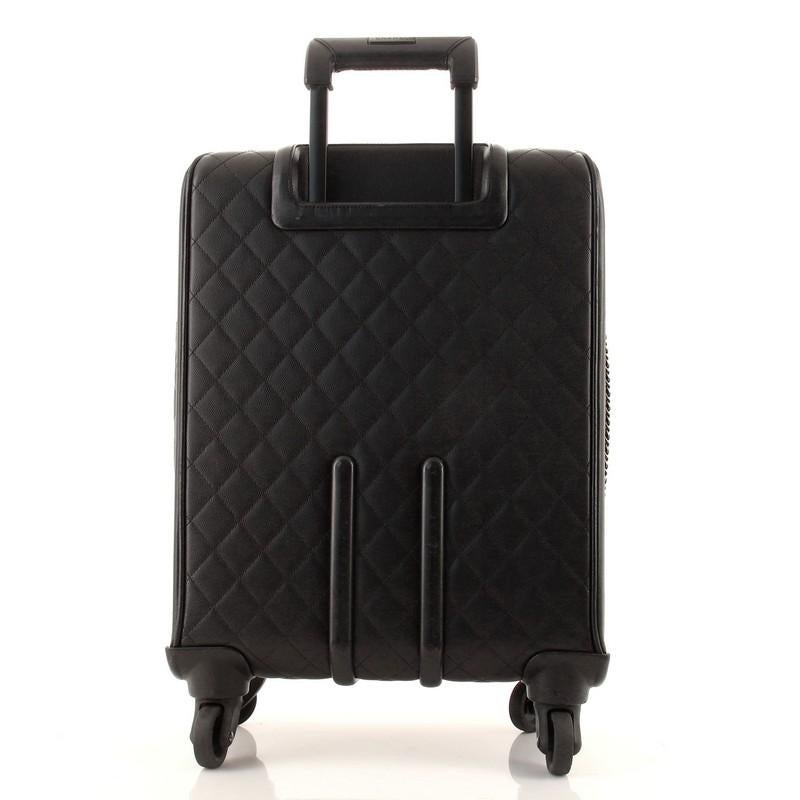 Chanel Coco Case Rolling Trolley Quilted Caviar In Good Condition In NY, NY