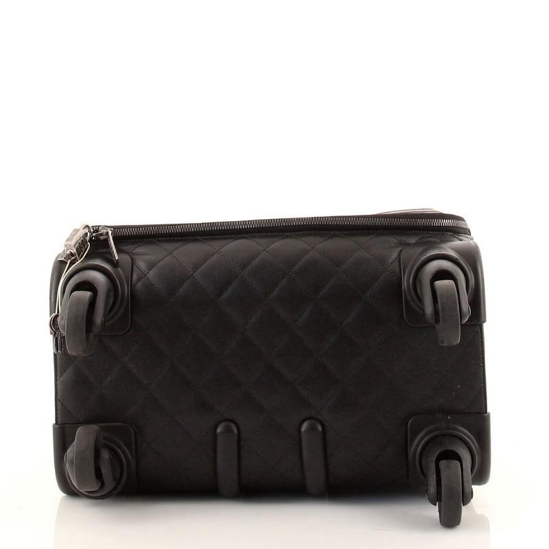 Women's or Men's Chanel Coco Case Rolling Trolley Quilted Caviar