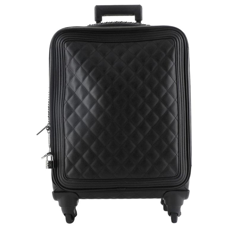 Chanel Coco Case Rolling Trolley Quilted Caviar