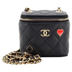 Chanel Coco Casino Vanity Case with Chain Quilted Caviar Mini