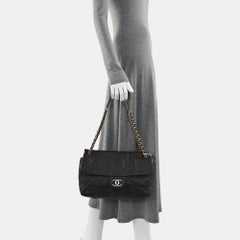 Chanel Coco Casual Flap Bag Quilted Caviar Large Brown Leather
