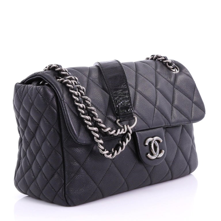 Chanel Coco Casual Flap Bag Quilted Caviar Medium