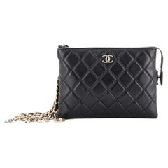Chanel Coco Charms Wristlet Pouch Quilted Lambskin