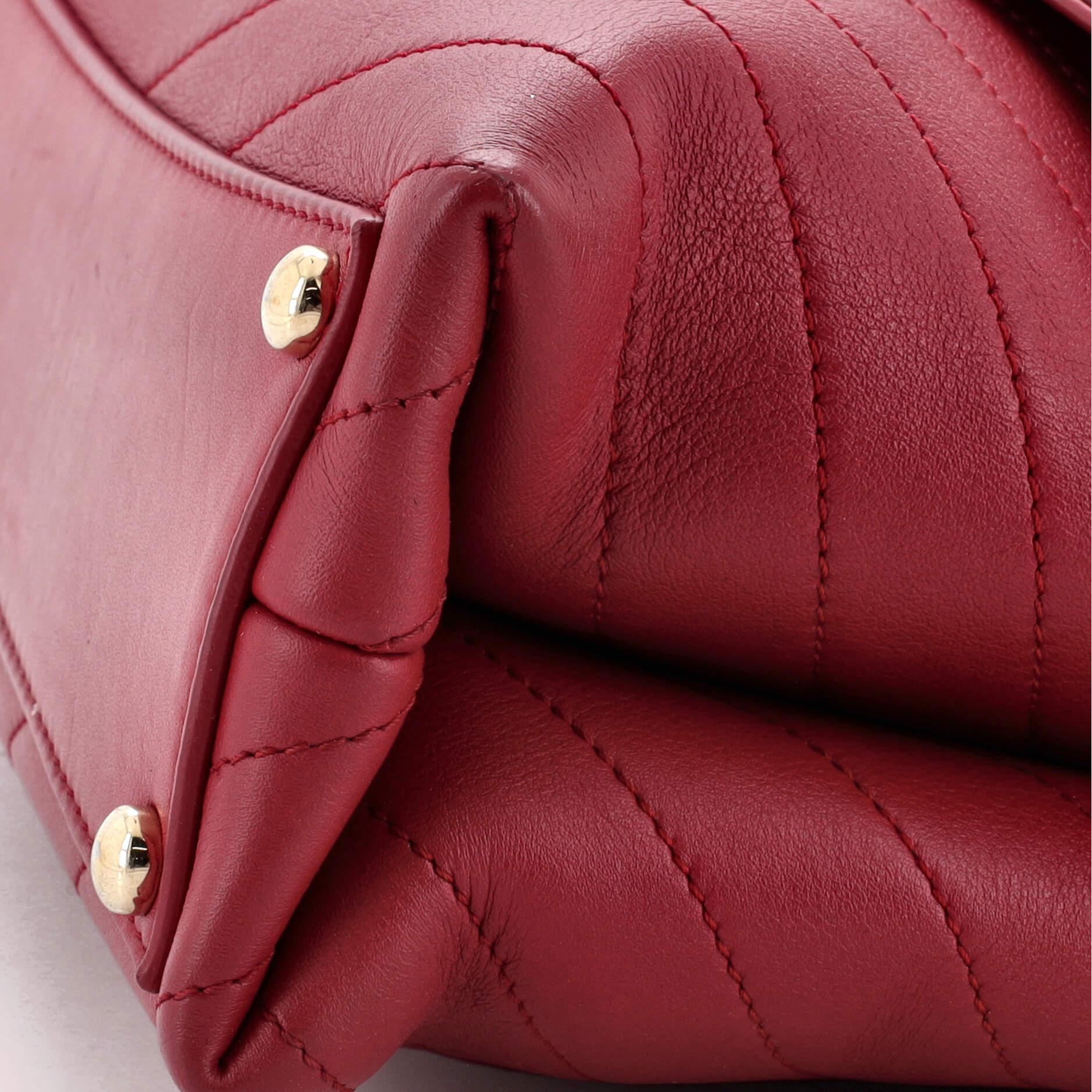 Chanel Coco Chevron Flap Bag Stitched Calfskin Medium 3