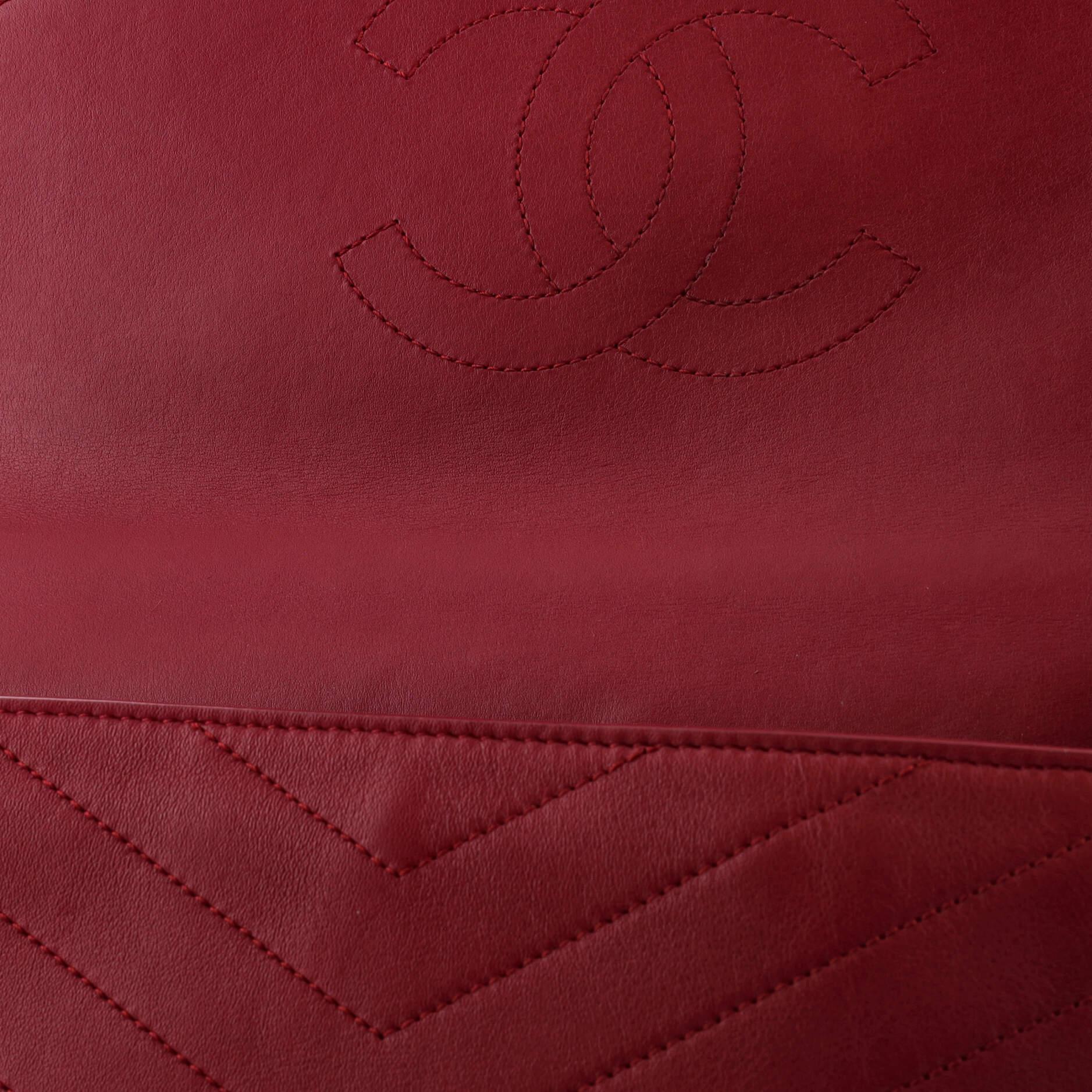 Chanel Coco Chevron Flap Bag Stitched Calfskin Medium 4
