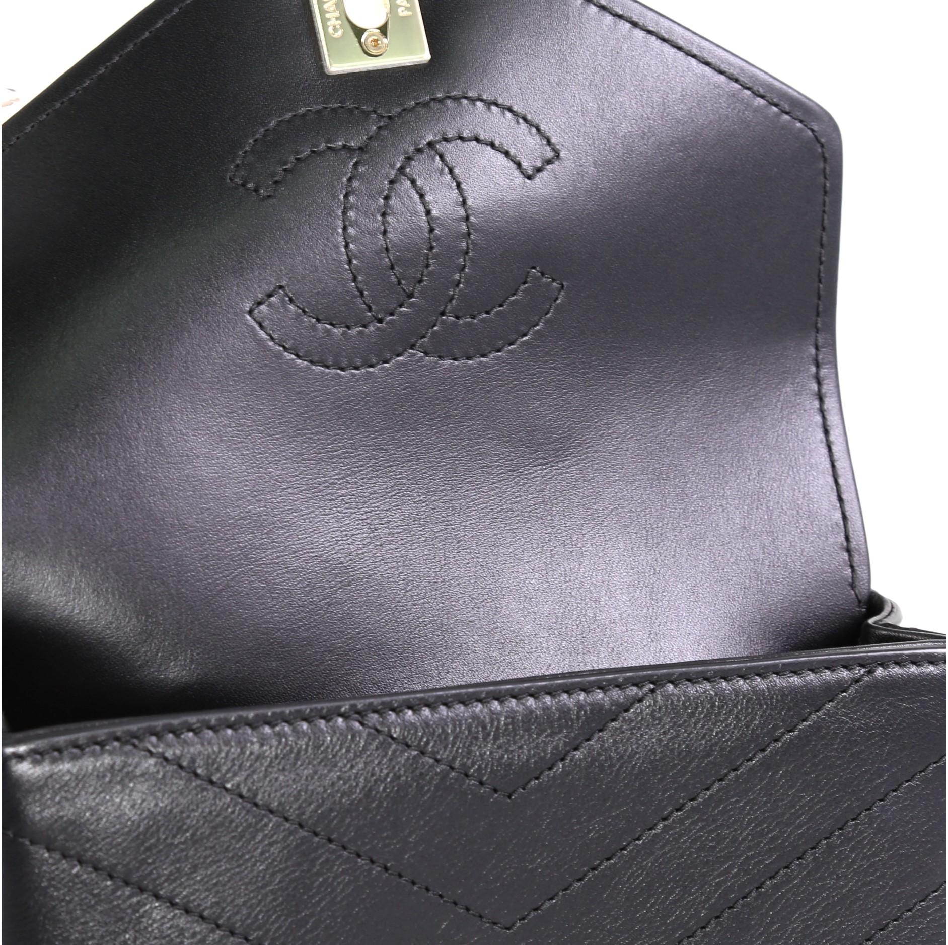 Chanel Coco Chevron Waist Bag Stitched Calfskin 1