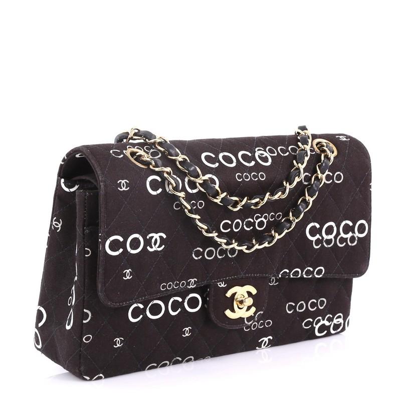 chanel coco mademoiselle canvas double flap