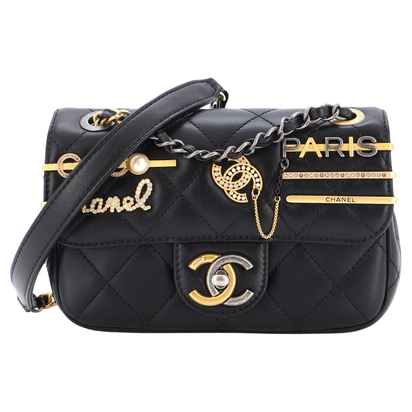 Chanel Coco Clips Flap Bag Embellished Quilted Lambskin Mini at 1stDibs