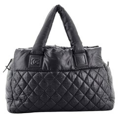 Chanel Coco Cocoon Bowling Bag Quilted Nylon Large