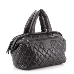 Chanel Coco Cocoon Bowling Bag Quilted Nylon Medium