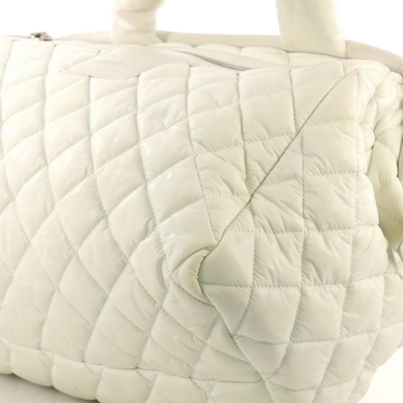 Women's Chanel Coco Cocoon Bowling Bag Quilted Nylon Medium