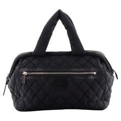 Chanel Coco Cocoon Bowling Bag Quilted Nylon Medium