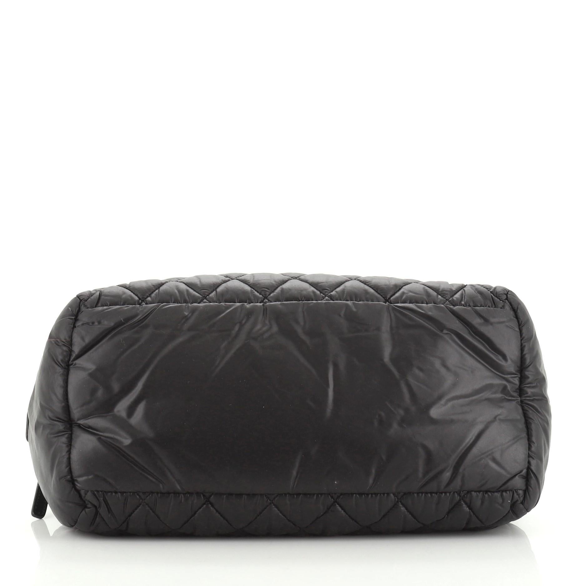 Chanel Coco Cocoon Bowling Bag Quilted Nylon Small In Good Condition In NY, NY