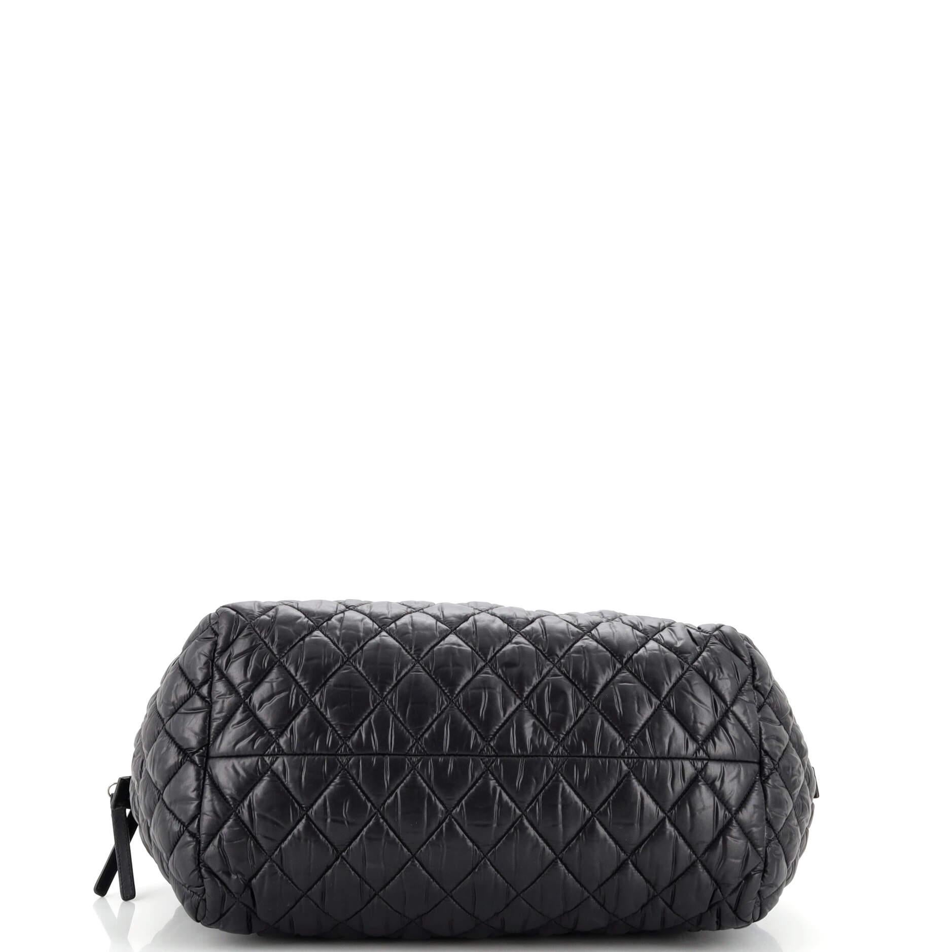 Women's Chanel Coco Cocoon Bowling Bag Quilted Printed Nylon Medium For Sale