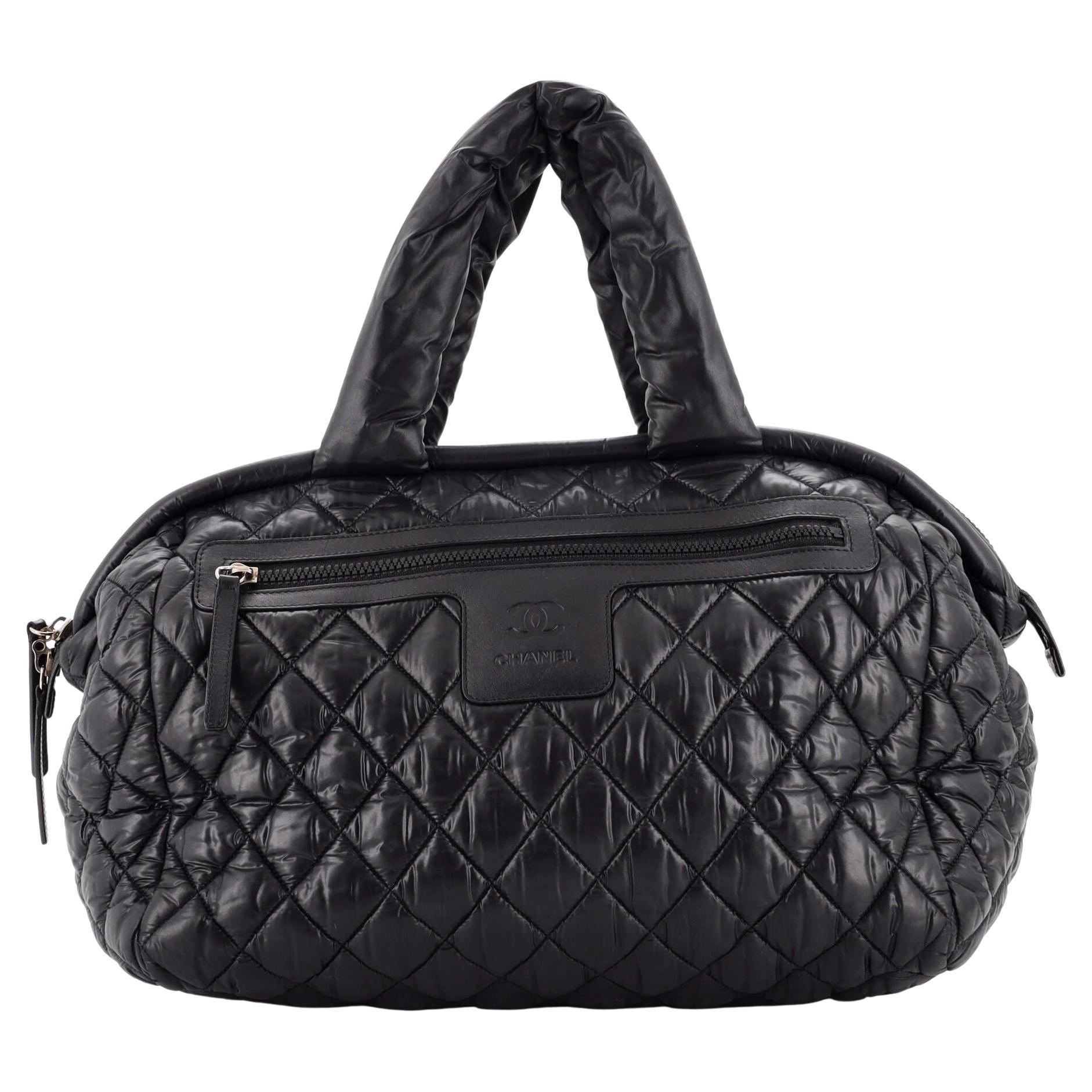 Chanel Coco Cocoon Black Quilted Canvas Bowling Bag at 1stDibs  chanel coco  cocoon bowling bag, chanel cocoon bag, chanel coco cocoon bag