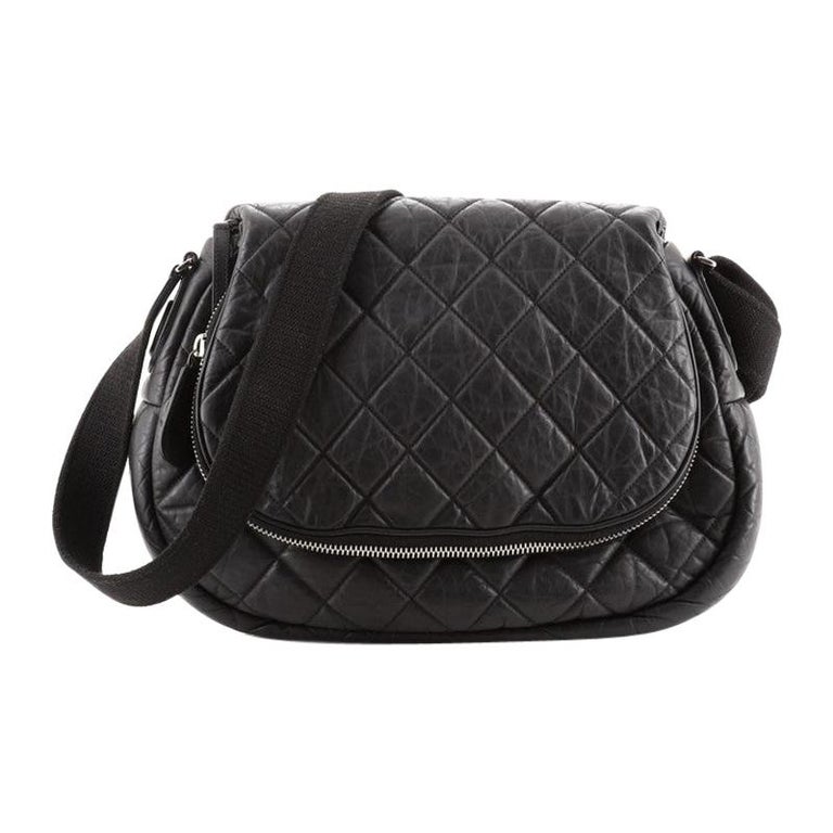 Sold at Auction: Chanel Quilted Nylon Messenger Bag