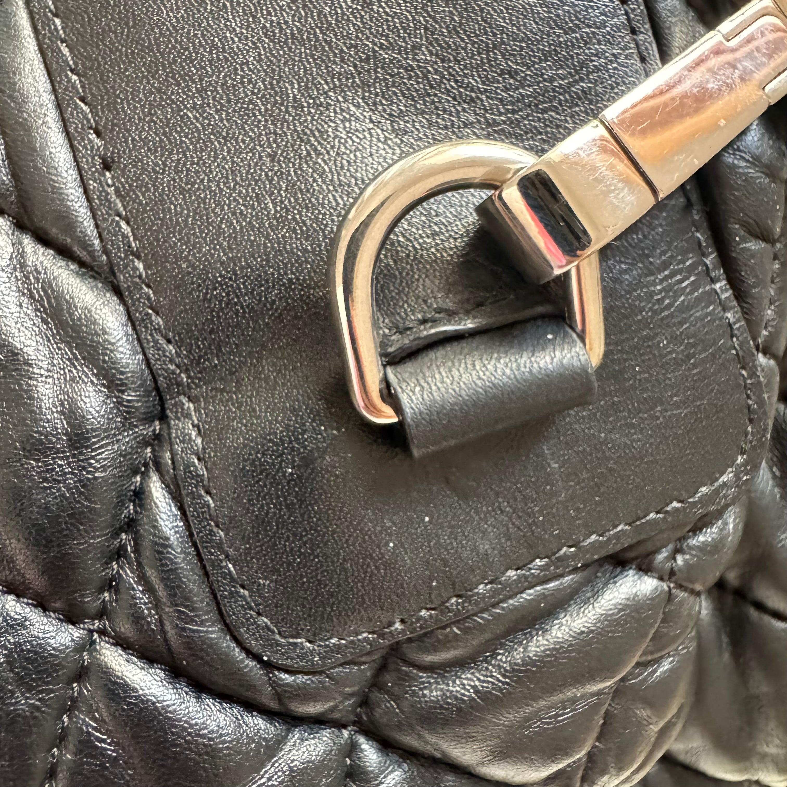 Chanel Coco Cocoon Flap Backpack Lambskin Leather Diamond Quilted Black, 2009 For Sale 16