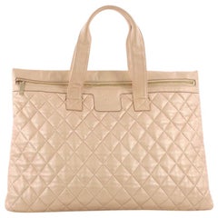 Chanel Coco Cocoon Flat Tote Quilted Calfskin Large