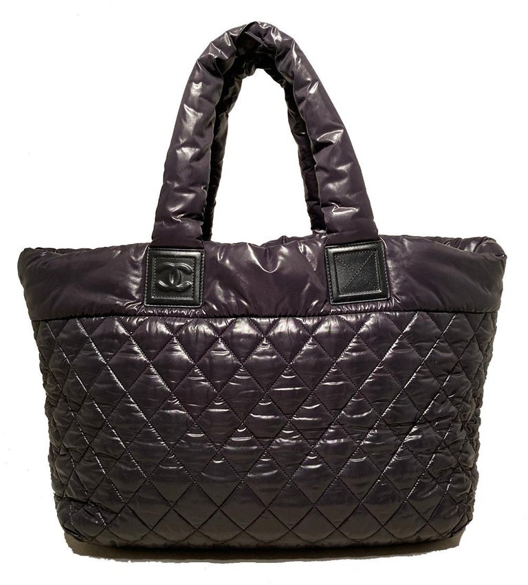 CHANEL Lambskin Quilted Small Coco Cocoon Reversible Tote Black