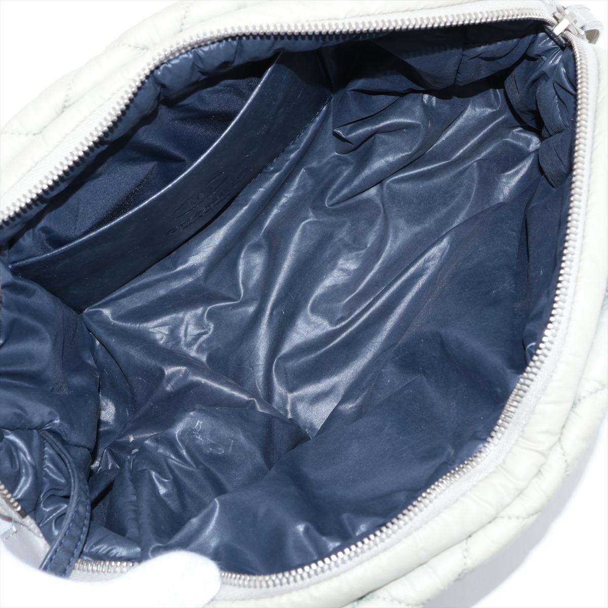 Chanel Coco Cocoon Matelasse Pouch Bag Greige 7