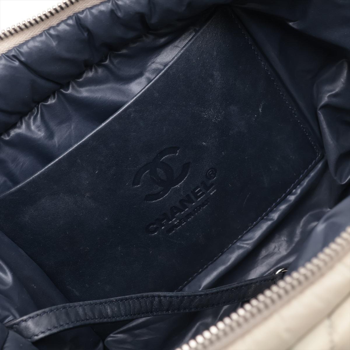 Chanel Coco Cocoon Matelasse Pouch Bag Greige 5