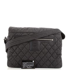 Chanel Coco Cocoon Messenger Bag Gestepptes Denim Groß