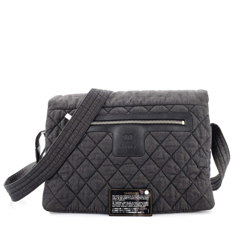 Chanel Coco Cocoon Messenger Bag Quilted Denim Large at 1stDibs
