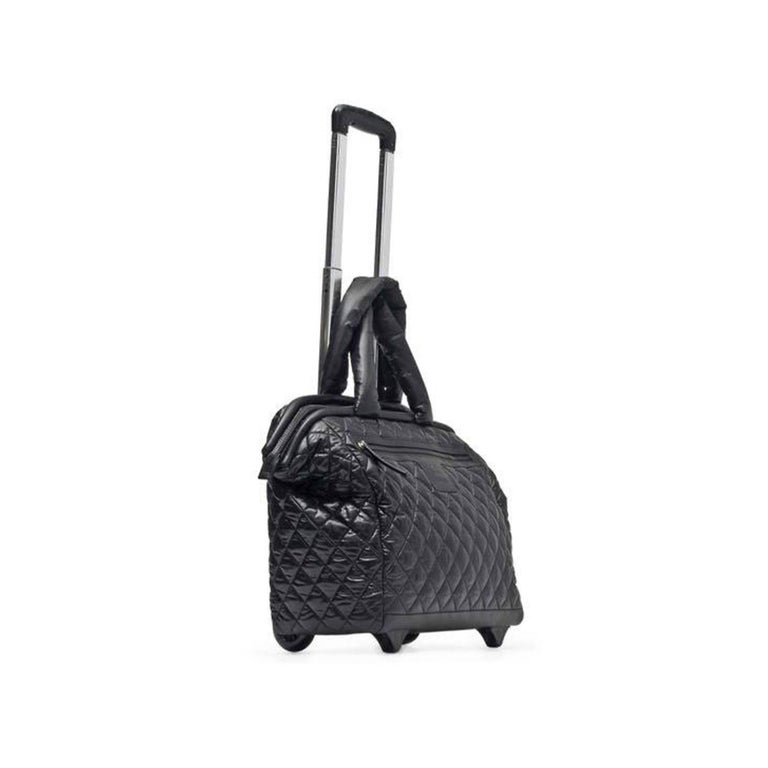 Chanel Coco Cocoon Trolley Rolling Case - Black Luggage and Travel