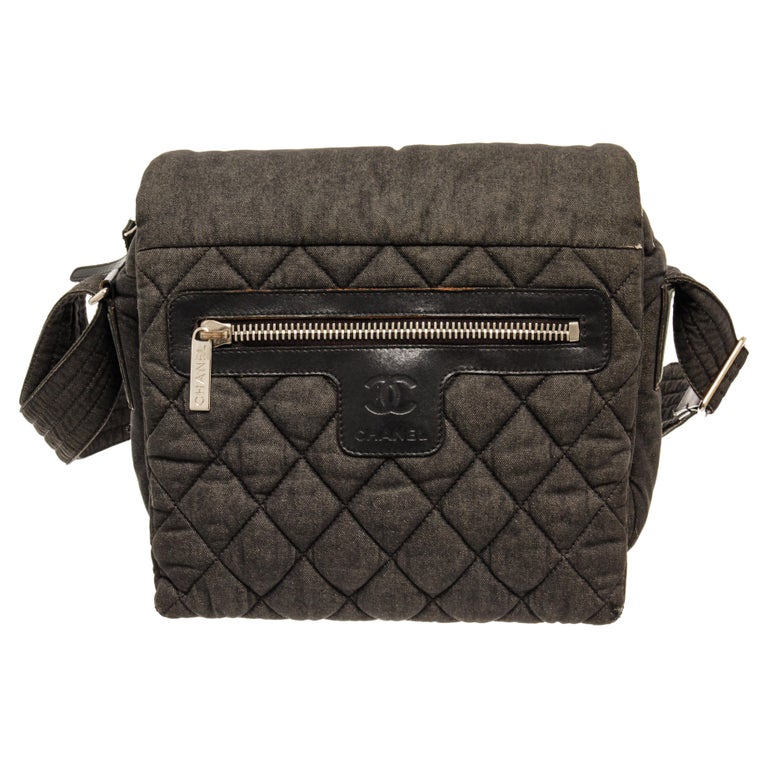 Chanel Coco Cocoon Quilted Denim Messenger Bag at 1stDibs