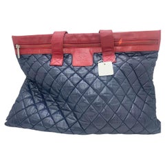 CHANEL Coco Cocoon Quilted Nylon Leather CC Logo Tote Shopping Bag Italy