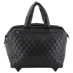 Chanel Coco Cocoon Rolling Trolley Quilted Nylon