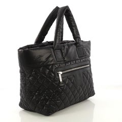 Chanel Coco Cocoon Zipped Tote Quilted Nylon Large