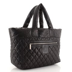 Chanel Coco Cocoon Zipped Tote Quilted Nylon Large