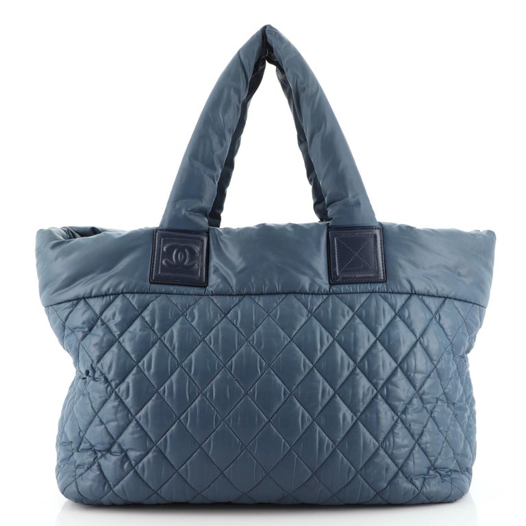 Chanel Coco Cocoon Zipped Tote Quilted Nylon Large at 1stDibs  chanel  cocoon tote, chanel coco cocoon large tote, chanel puffer bag