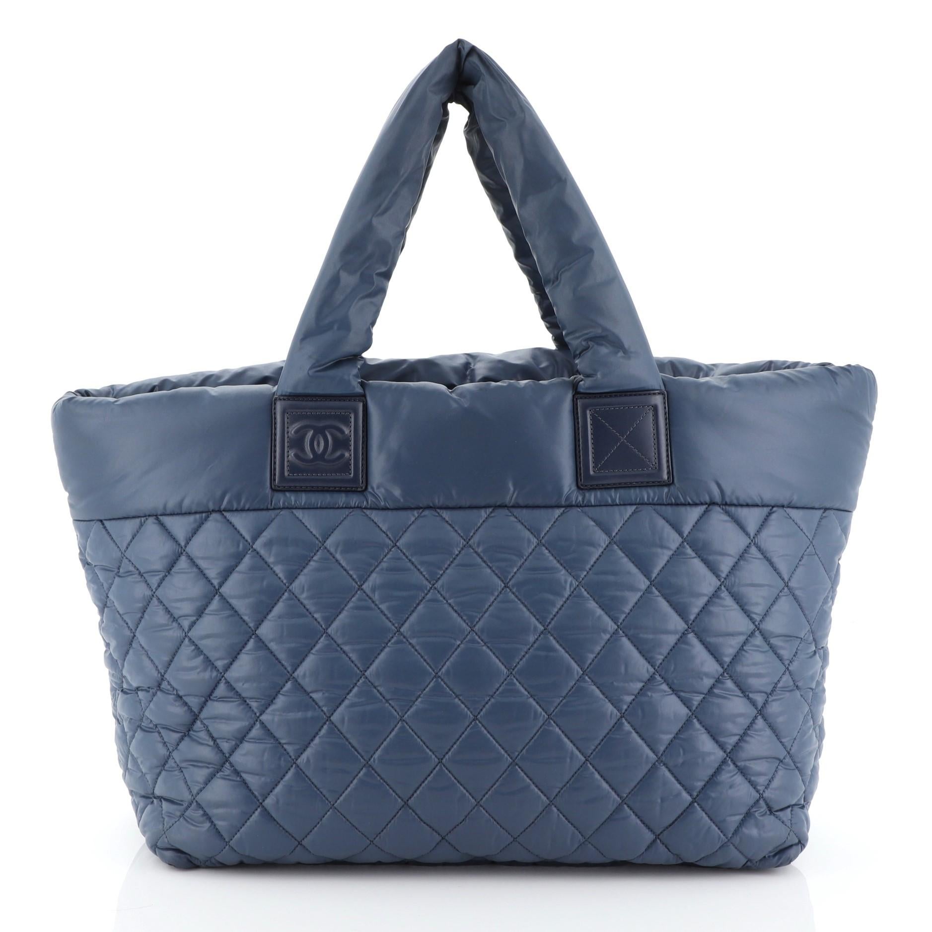 Chanel Coco Cocoon Zipped Tote Quilted Nylon Medium  In Good Condition In NY, NY