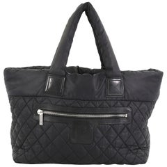 Chanel Coco Cocoon Zipped Tote Quilted Nylon Medium