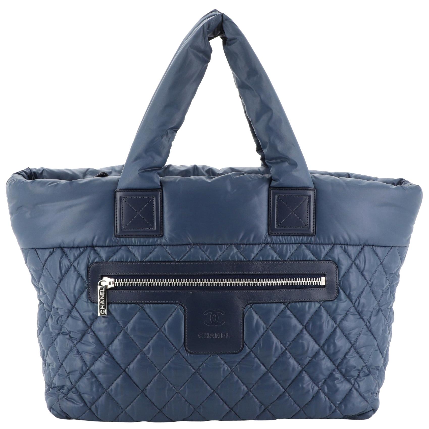 Chanel Coco Cocoon Zipped Tote Quilted Nylon Medium 