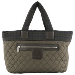 Chanel Coco Cocoon Zipped Tote Quilted Printed Nylon Medium