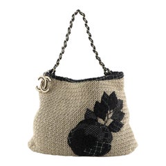 Chanel Coco Country Camellia Tote Woven Straw Large 