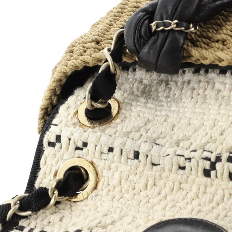 Chanel Coco Country Tote Woven Raffia with Leather