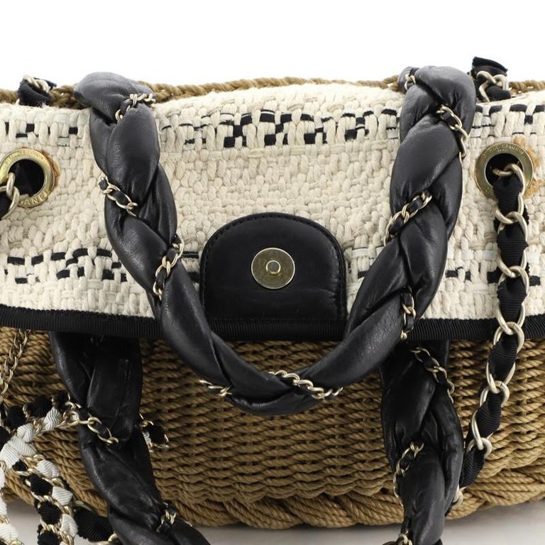 Chanel Coco Country Tote Woven Raffia With Leather At 1stdibs