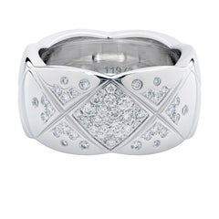 Chanel Coco Crush 18 Karat White Gold Band with Diamonds