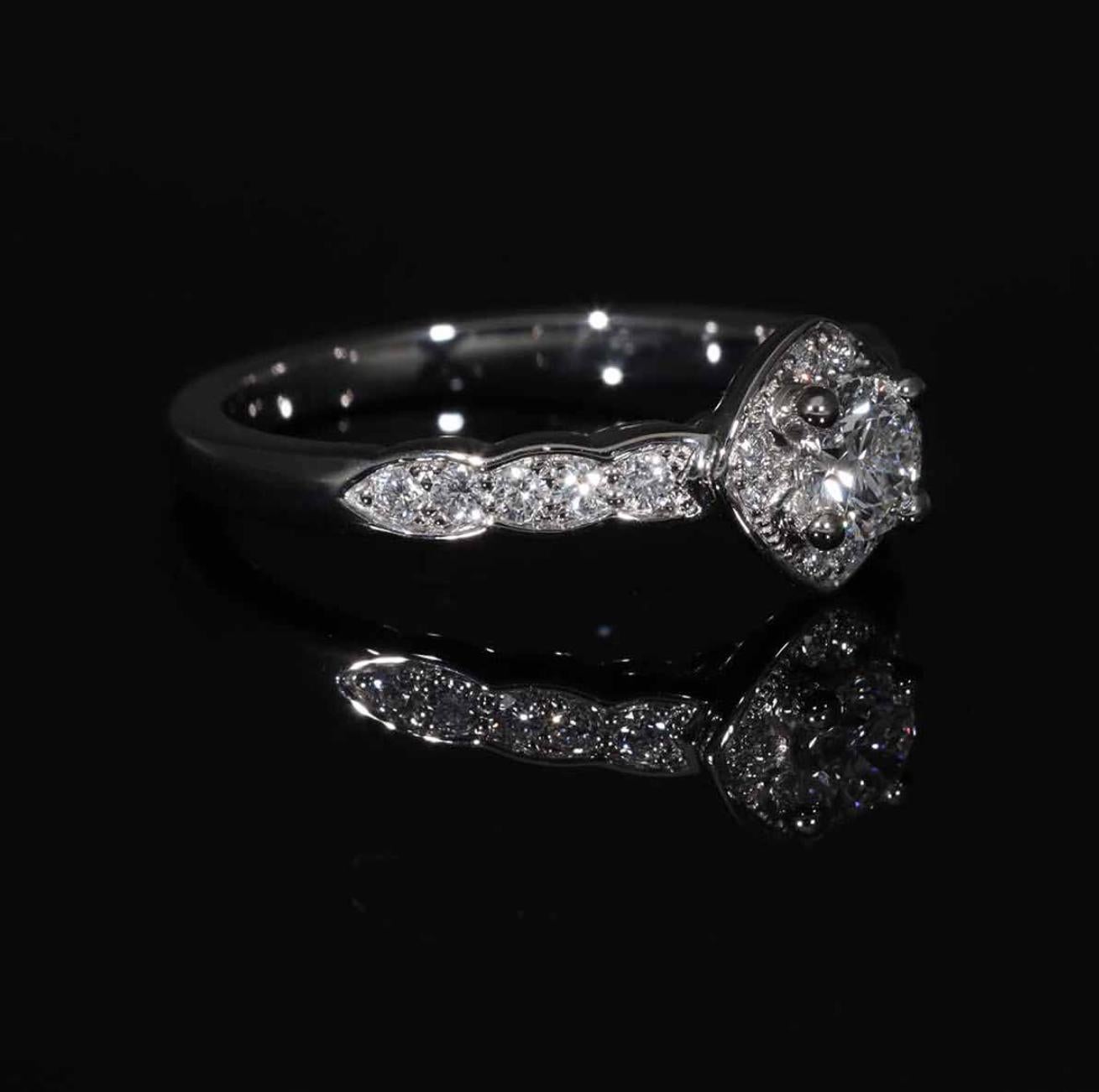 CHANEL Coco Crush Diamond 0.30ct E-VVS1-3Ex Platinum Ring US 5 3/4 For Sale 5