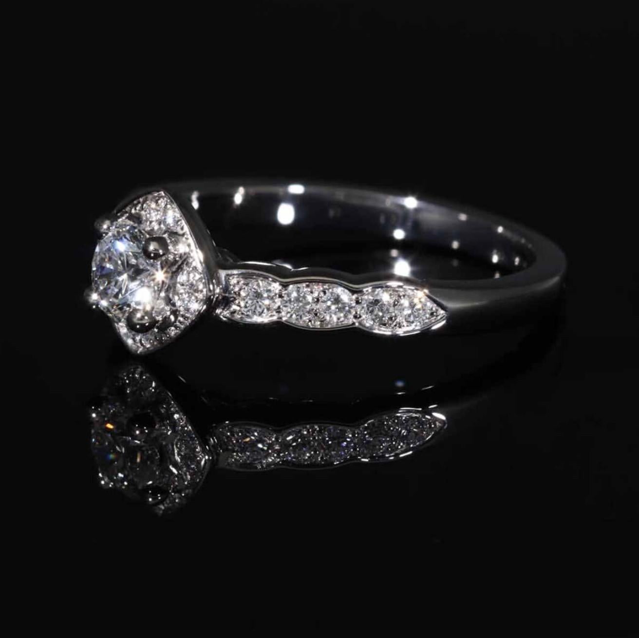 CHANEL Coco Crush Diamond 0.30ct E-VVS1-3Ex Platinum Ring US 5 3/4 For Sale 6