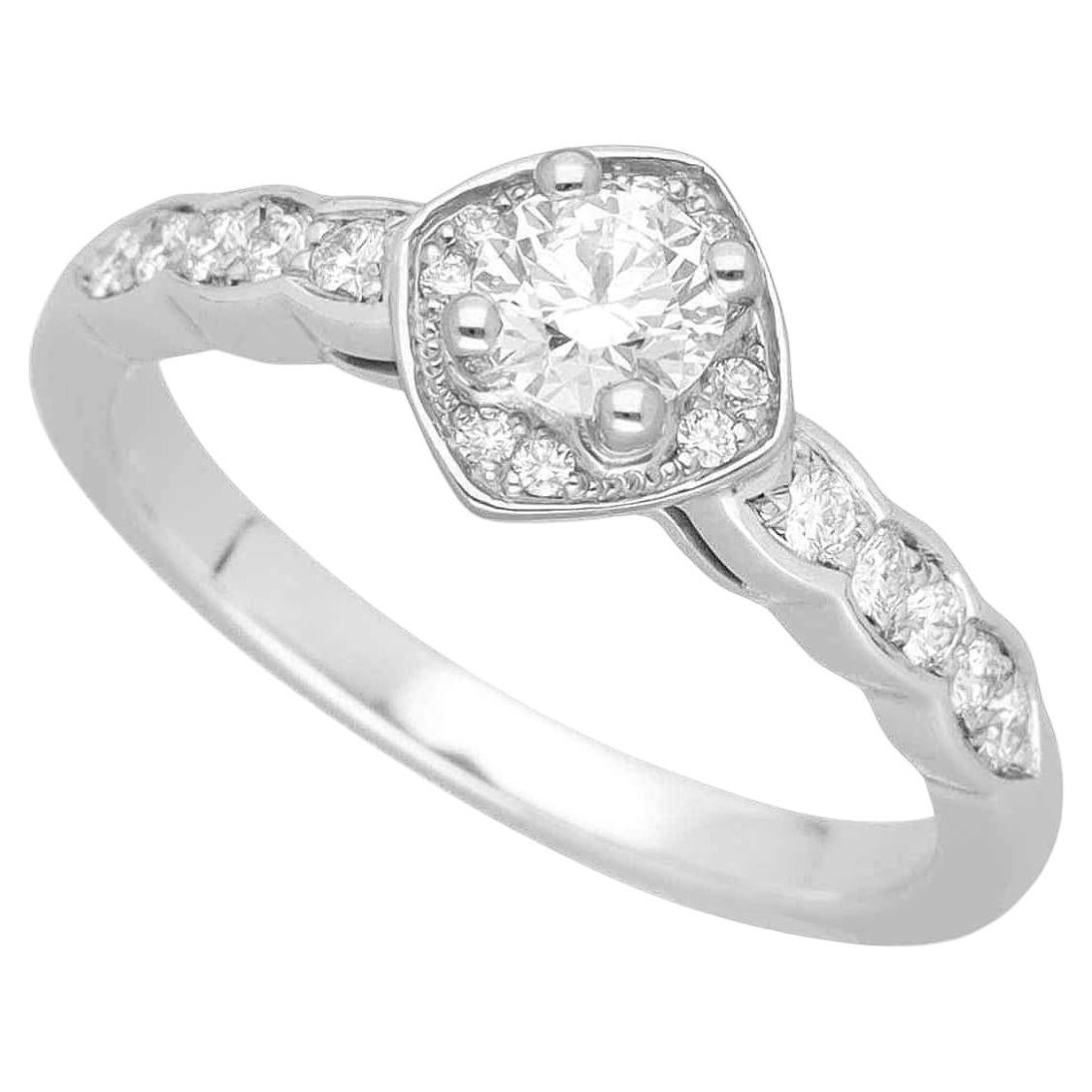 CHANEL Coco Crush Diamond 0.30ct E-VVS1-3Ex Platinum Ring US 5 3/4 For Sale