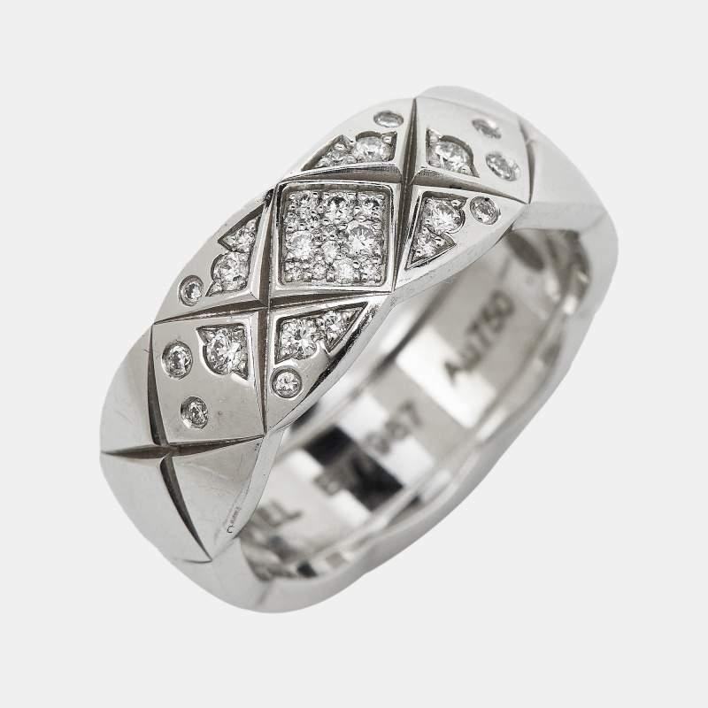 Chanel Coco Chanel Crush Anillo de oro blanco de 18 quilates 50 en Bastante bueno Estado en Dubai, Al Qouz 2