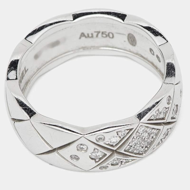 Chanel Coco Chanel Crush Anillo de oro blanco de 18 quilates 50 1