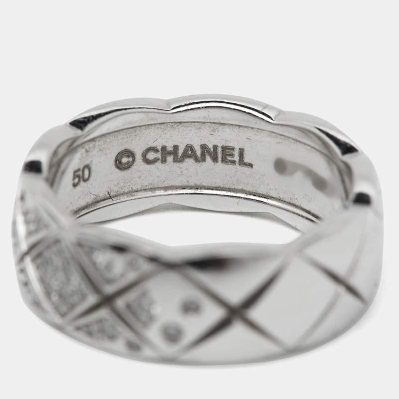 Chanel Coco Chanel Crush Anillo de oro blanco de 18 quilates 50 2